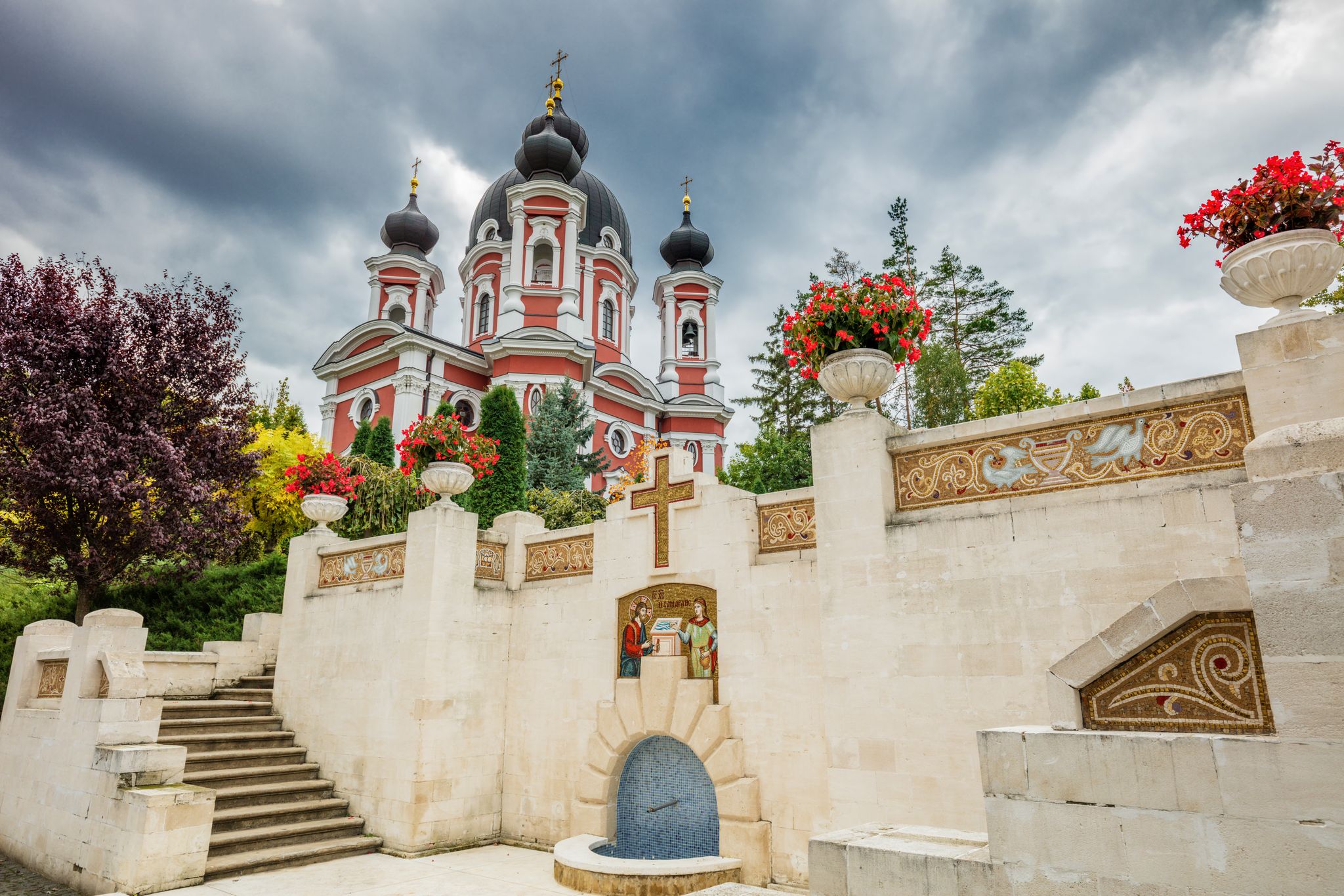 Photo of famous Curchi Monastery in Curchi,  Raionul Orhei, Moldova.