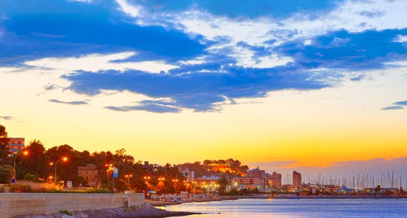 photo of view of Denia sunset las Rotas in Mediterranean Spain of Alicante