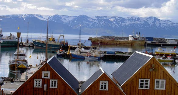 Husavik village in iceland