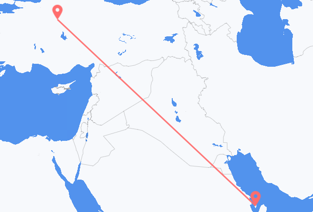 Bahrain Island to Ankara
