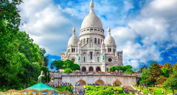Basilica Sacre Coeur in Montmartre in Paris, France