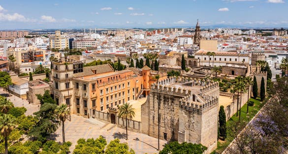 photo of  view of Wonderful aerial view of Jerez de la Frontera, city in the province of Cadiz in the community of Andalusia, in southwestern Spain. Jerez, Cadiz, Spain