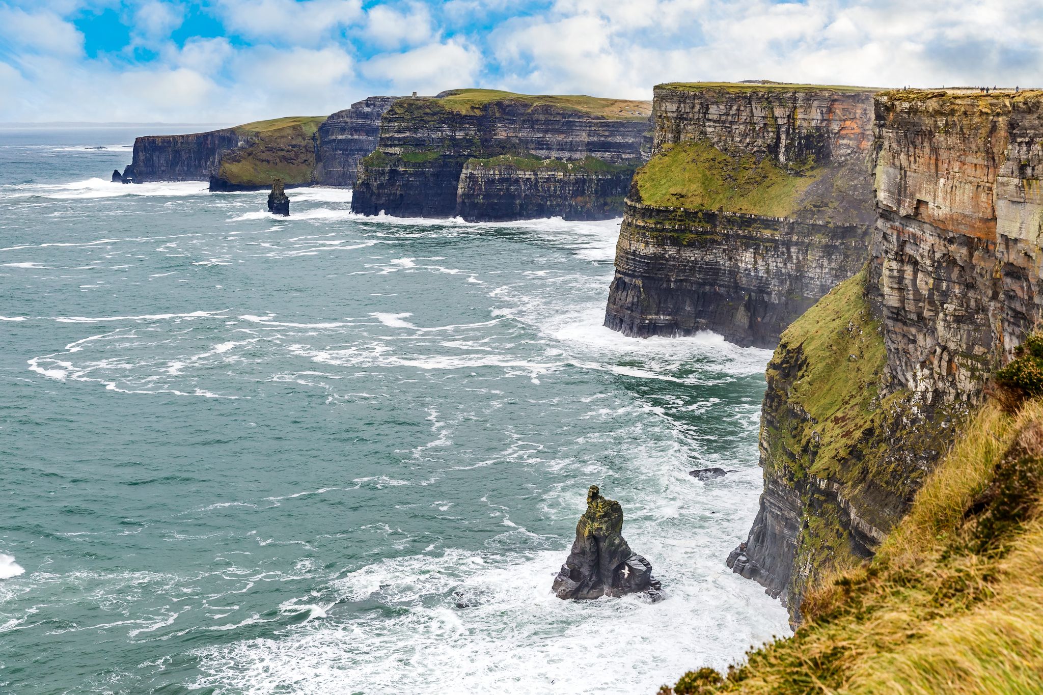 Photo of Cliffs of Moher Tourist Attraction in Ireland.