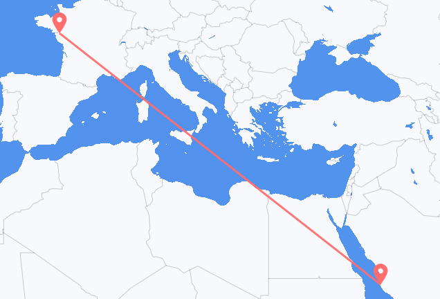 Jeddah to Nantes