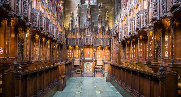 St. Gile's cathedral interior, the Thistle chapel.