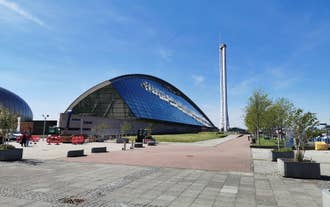 Photo of aerial view of Glasgow in Scotland, United Kingdom.
