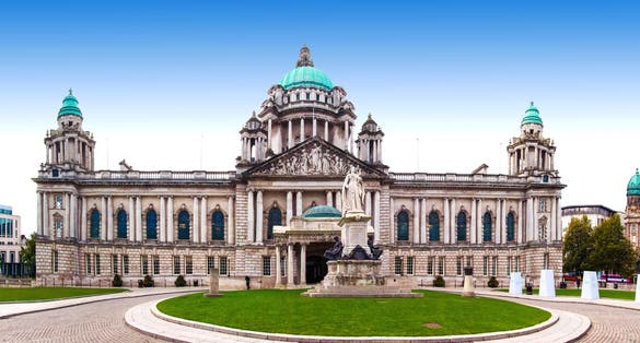Belfast City Hall and Donegall Square, Northern Ireland, UK.