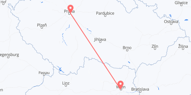 Österreich nach Tschechien
