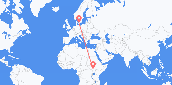 der Südsudan nach Dänemark