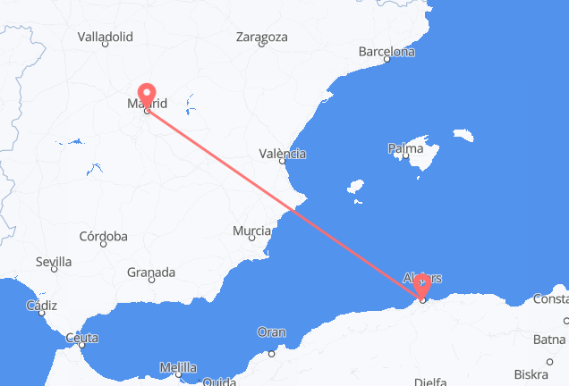 Algiers to Madrid