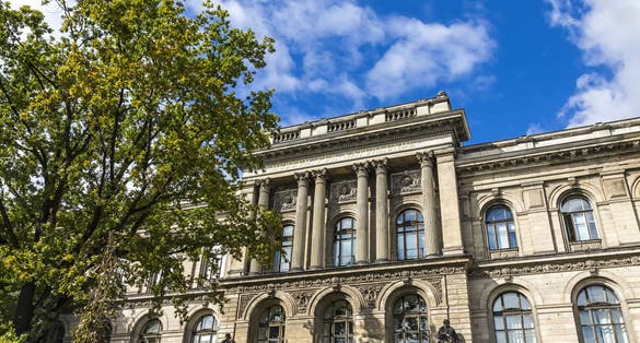Facade of Berlin Museum of Natural History (Museum fur Naturkunde). Established in 1810, houses more millions zoological, paleontological and mineralogical specimens