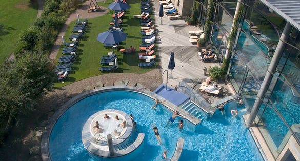 photo of view inside Rheinpark, Cologne, Germany.