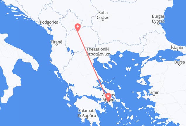 Athens to Skopje