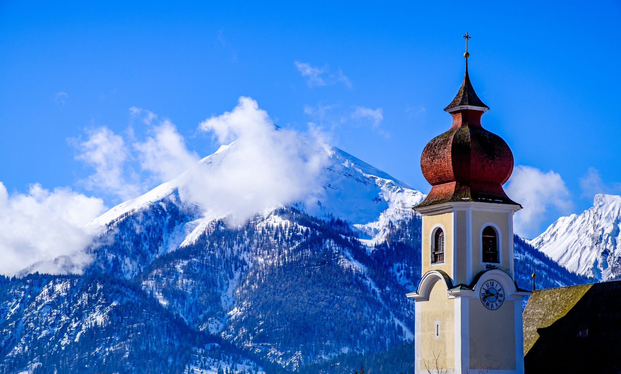 photo of Achenkirch on a beautiful sunny spring day in Austria.