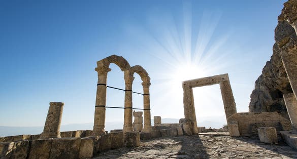 Photo of historical Alahan Monastery, Mut Mersin in Turkey.