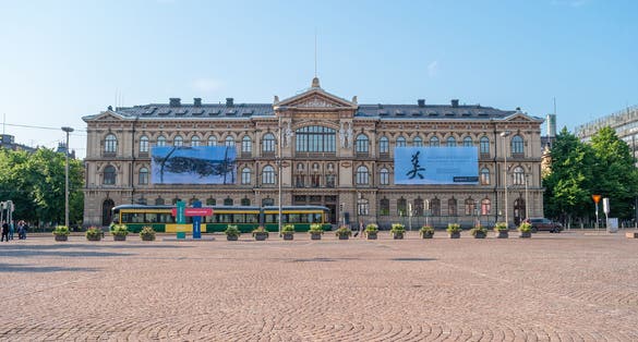 Photo of art gallery Ateneum. Museum of Finnish, international art.