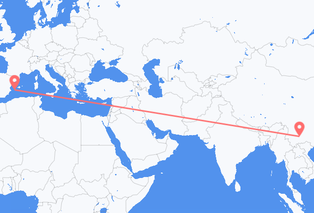 昆明市 前往伊维萨岛