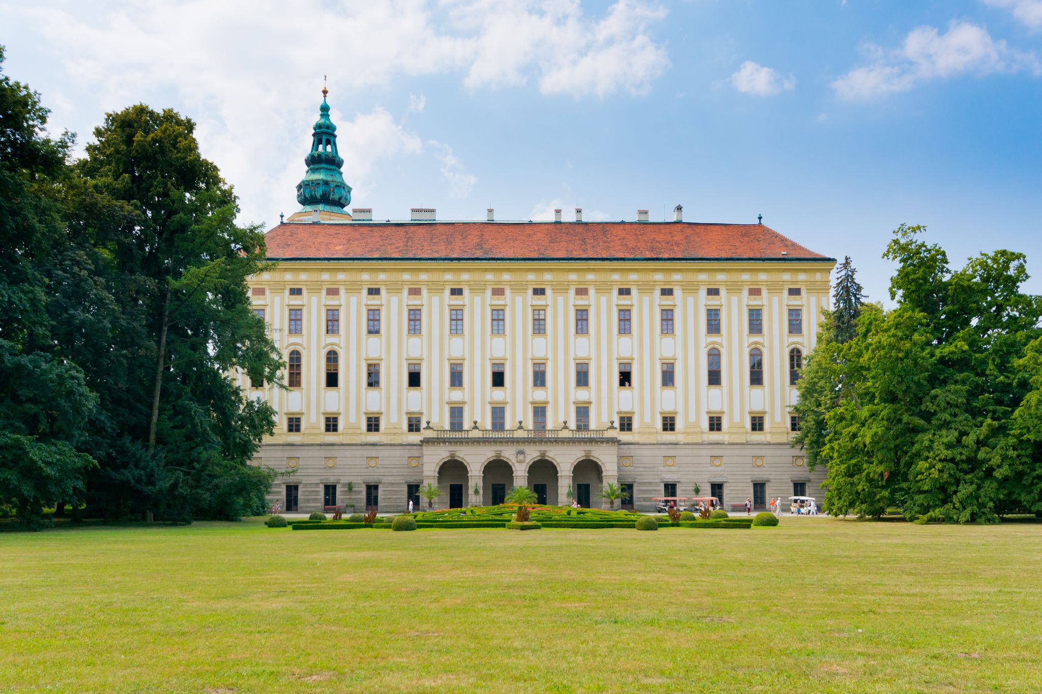 Photo of the city of Ostrava at the summer time and sunny weather as seen from the lookout on the top of the city hall.