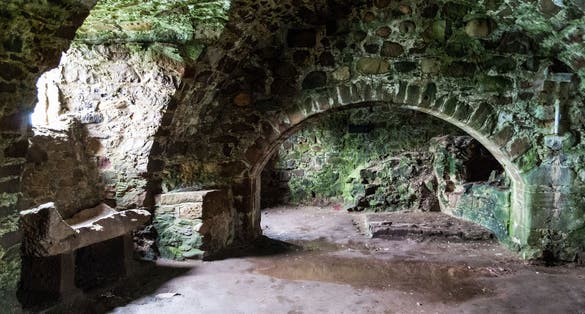 Ruins of Dunnottar castle, Stonehaven near Aberdeen in Scotland.