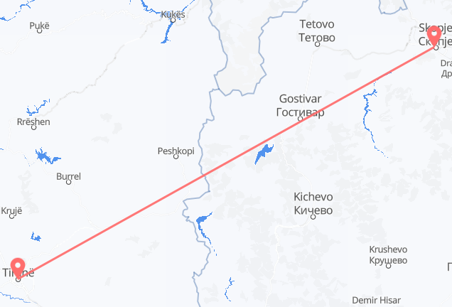 Skopje à Tirana