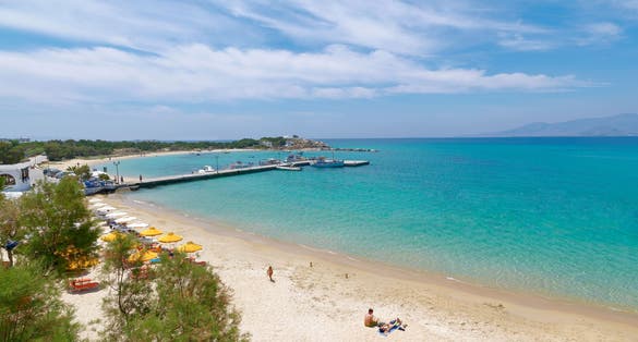 Photo of beautiful coastal beach scenery at Naxos.