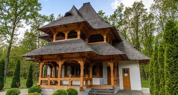 photo of view of Orthodox monastery in Baia Mare, Maramures County, Romania.
