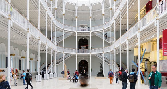 Grand Gallery of the National Museum of Scotland. It was renovated in 2011.