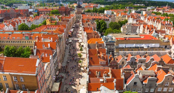 The Long Lane of the old town in Gdansk, Poland