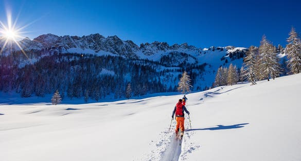 Carnic alps after a big snowfall. Udine province, Friuli-Venezia Giulia region, Italy