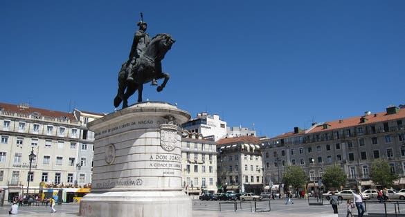 Photo of PraÃ§a da Figueira, Lisbon, Portugal.
