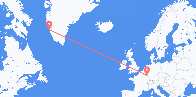 Luxemburg nach Grönland