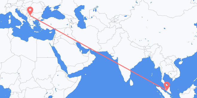 马来西亚 到科索沃