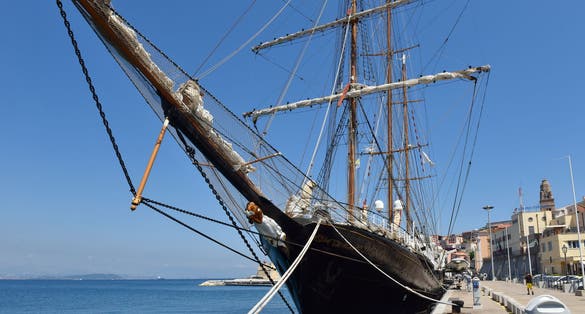 Sailboat on the sea, Italy, Gaeta.