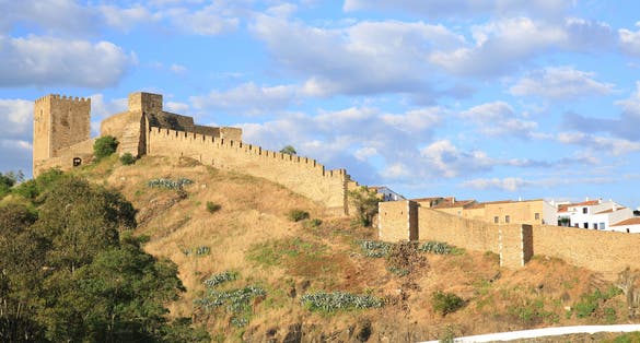 Photo of The medieval town Mértola in the Parque Natural do Vale Guadiana, Alentejo, Portugal.