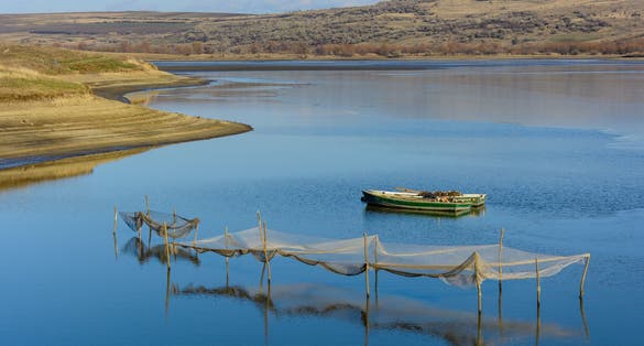 photo of view of Pereschiv lake from Fichitesti , Podu Turcului, Bacau, Romania