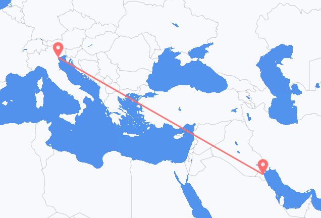 Kuwait City to Venice