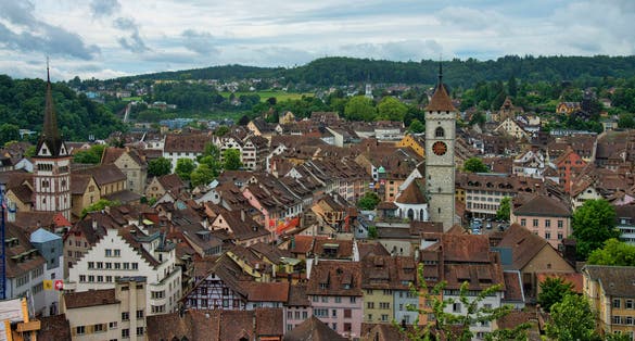 photo of view of Schaffhausen, Switzerland.