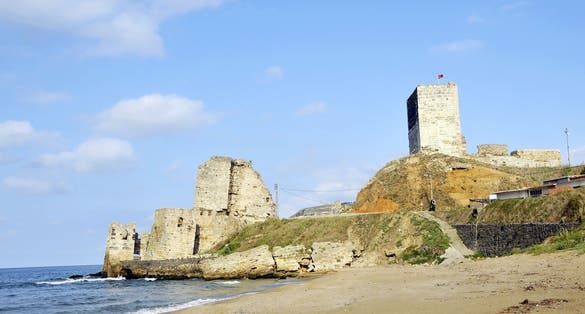 photo of beautiful morning at Sinop Castle. At the tip of the Black Sea in Turkey.