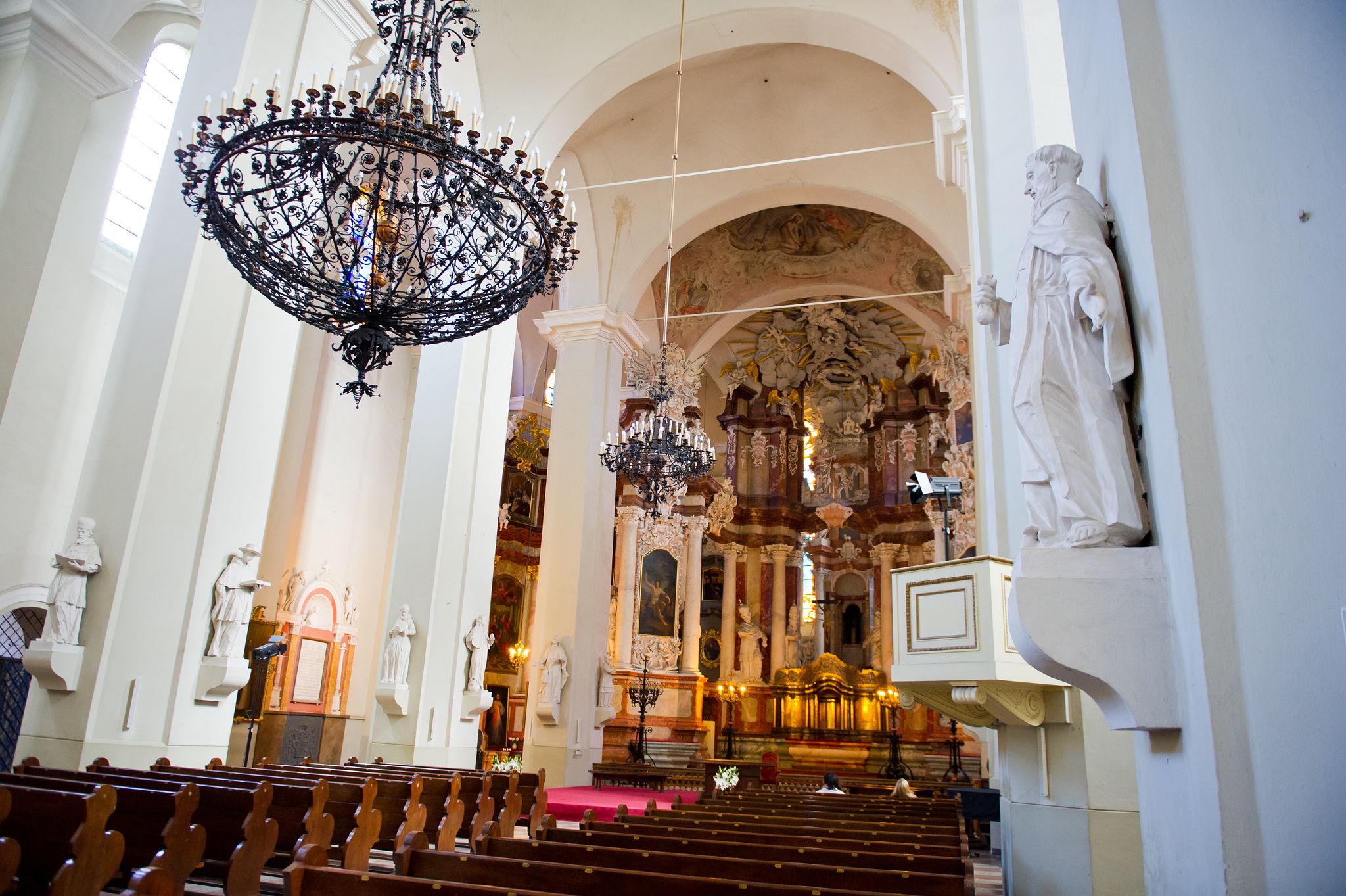 Vilnius University - St. John Church. The interior of St. John's Church in Vilnius. One of the most impressive baroque churches, located in Vilnius city.