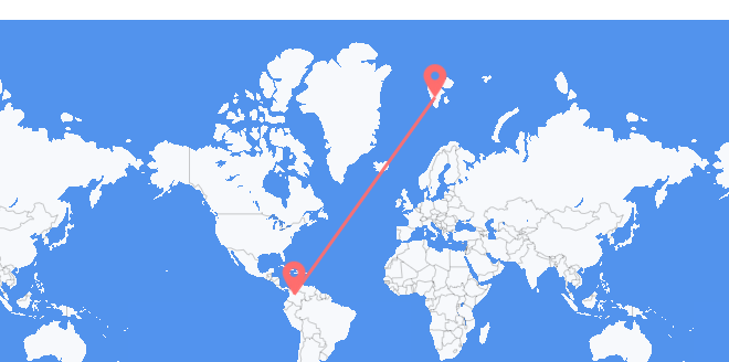 Colombia a Svalbard y Jan Mayen