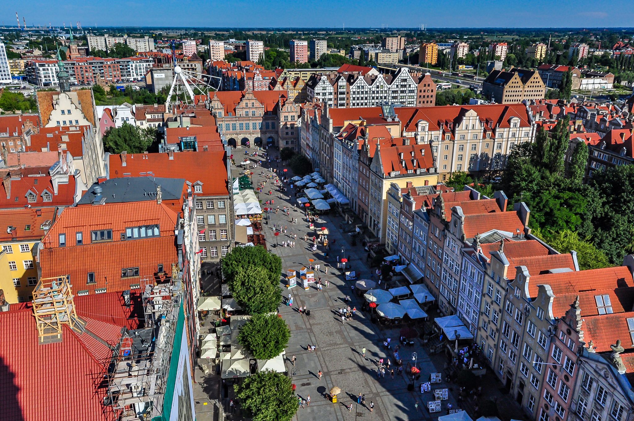 The long market and Green Gate in Gdansk, Poland