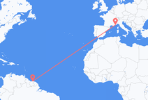Paramaribo to Nice