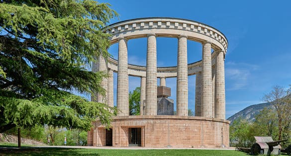 photo of Doss Trento mausoleum of Cesare Battisti in Trento, Italy .