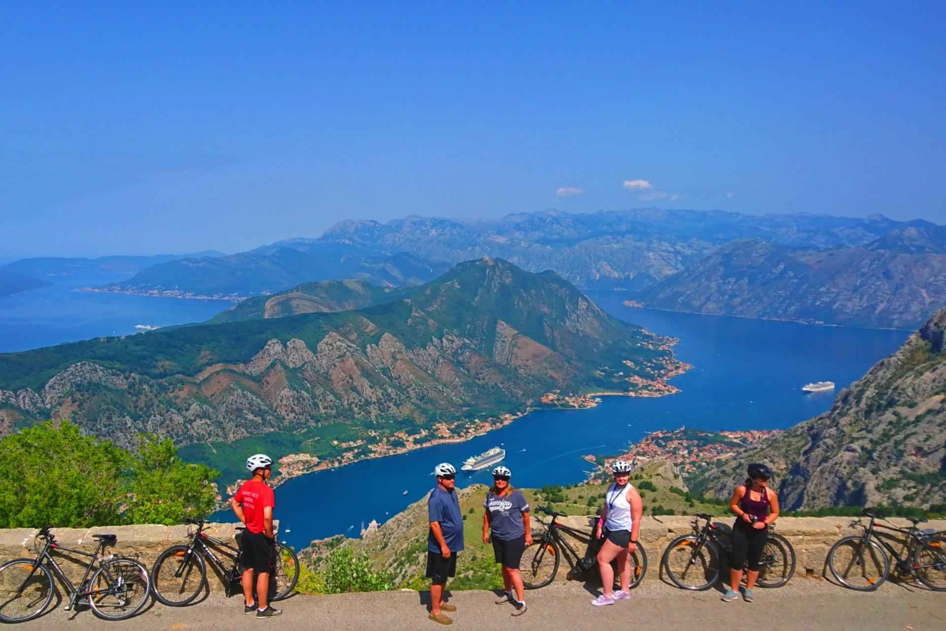 Bike tour - Downhill from Njegos Mausoleum to Kotor bay