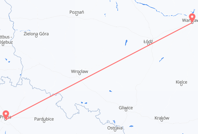 frá Varsjá til Prag