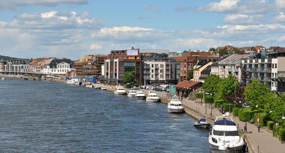 Riverside promenade in Fredrikstad