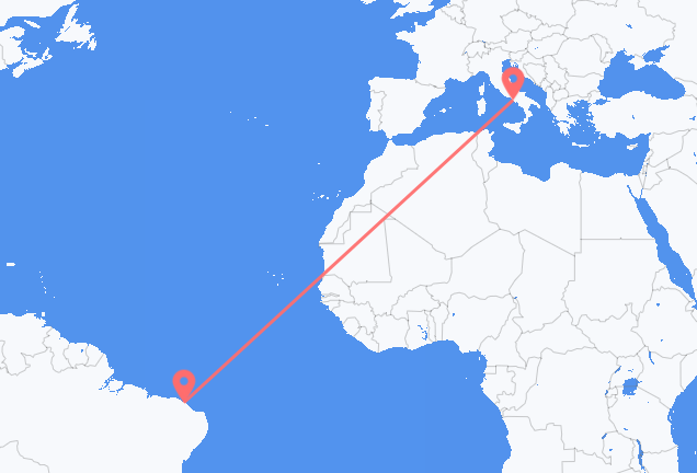 Fortaleza nach Neapel