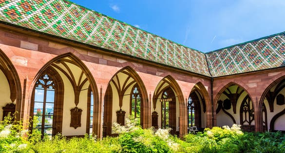 Photo of the Basel Minster Cathedral in Switzerland.
