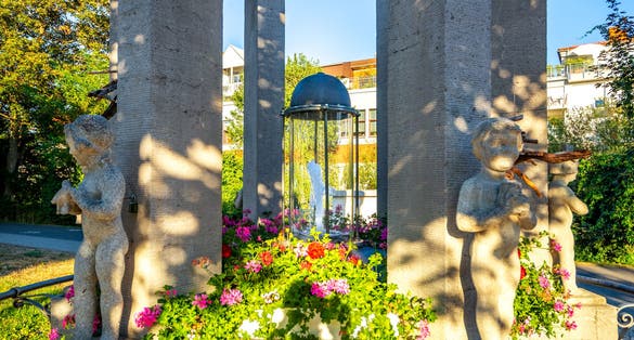 photo  of  view of Drink Water Fountain in Bad Vilbel, Germany.