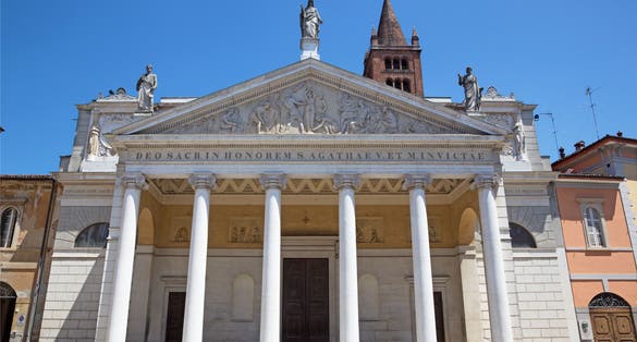 CREMONA,ITALY -  Church of Saint Agata in the streets of Cremona. Cremona is a city and comune situated in Lombardy in northern Italy.